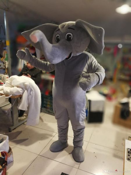 Personagem Vivo Elefante Fantasia Realista Mascote